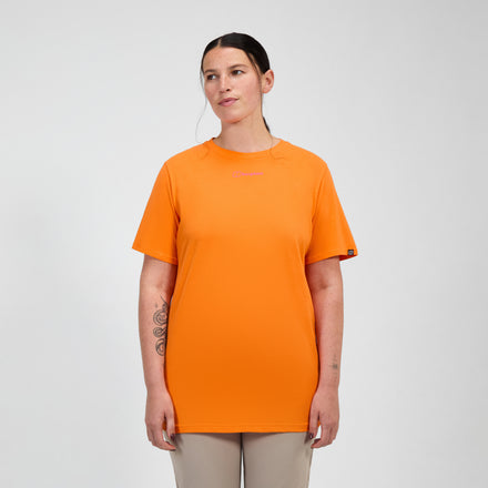 Women's Grappled Short Sleeve Tee - Orange