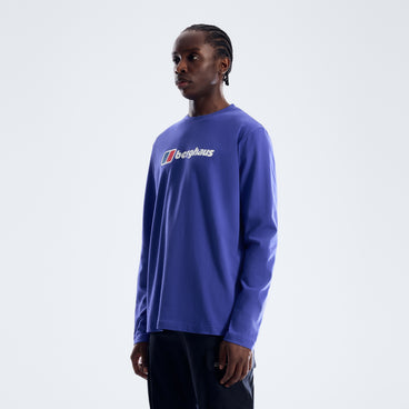 Men's Berghaus Big Logo Long Sleeve Tee - Bottle Blue