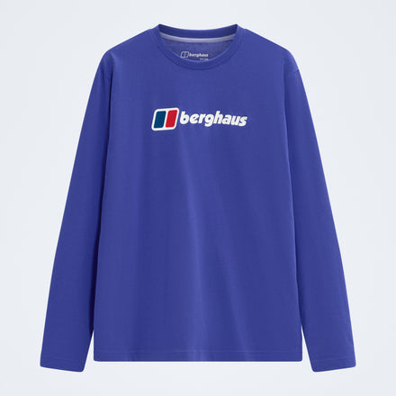Men's Berghaus Big Logo Long Sleeve Tee - Bottle Blue