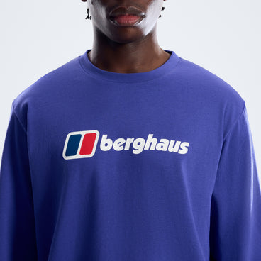 Men's Berghaus Big Logo Long Sleeve Tee - Bottle Blue