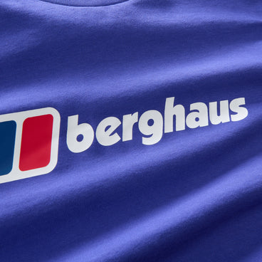 Men's Berghaus Big Logo Long Sleeve Tee - Bottle Blue