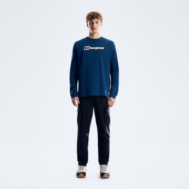 Men's Berghaus Big Logo Long Sleeve Tee - Hale Navy