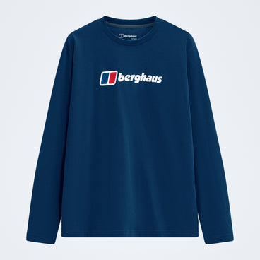 Men's Berghaus Big Logo Long Sleeve Tee - Hale Navy