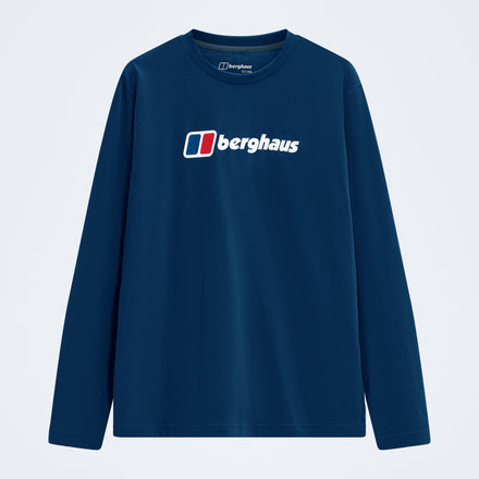Men's Berghaus Big Logo Long Sleeve Tee - Hale Navy