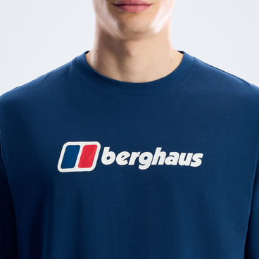 Men's Berghaus Big Logo Long Sleeve Tee - Hale Navy