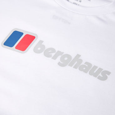 Men's Berghaus Big Logo Long Sleeve Tee - White