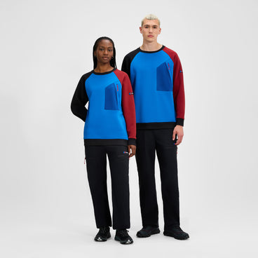 Unisex Storm 25 Crew Sweater - Blue/Red