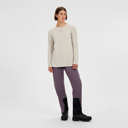 Women's Delta Long Sleeve Tech Tee - Grey