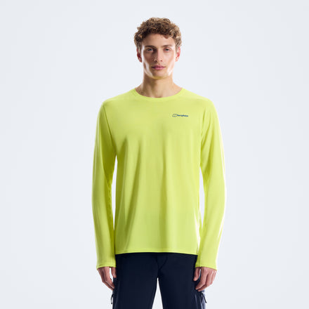Men's Berghaus Delta Long Sleeve Tech Tee - Green