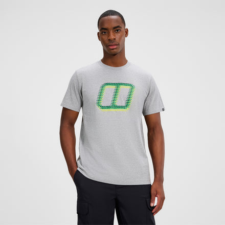 Men's Glitched Blocks Tee - Grey