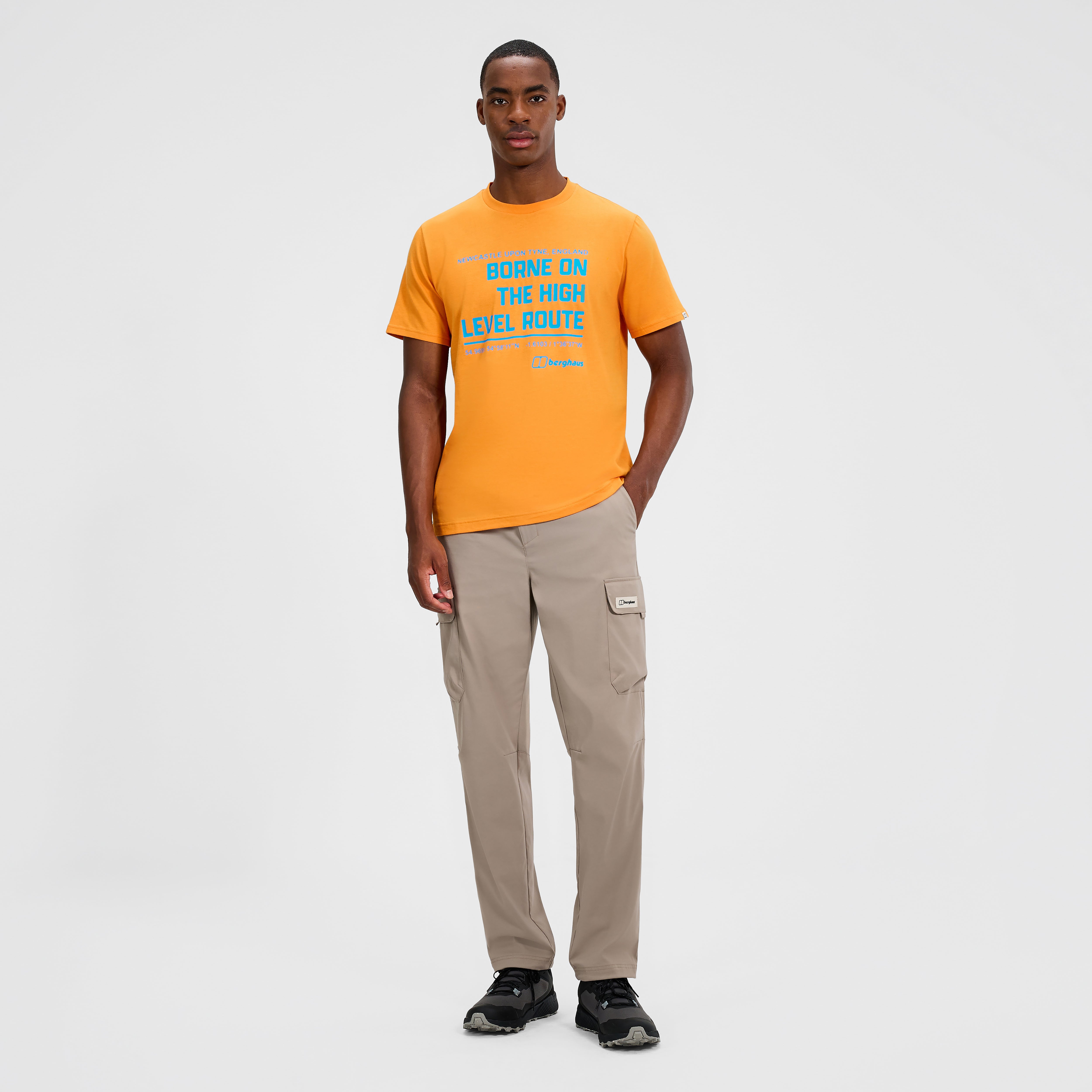 Men's High Level Route Tee - Orange | Berghaus