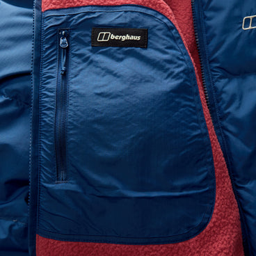 Men's Fulstow Reversible Down Jacket - Hale Navy/Red Fury
