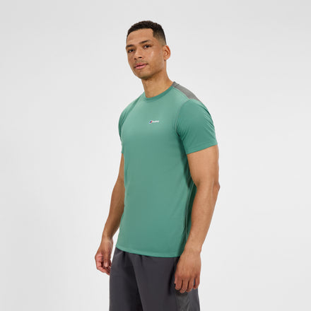 Men's Terrain Trek Tech Tee - Green/Grey
