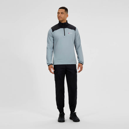 Men's Terrain Trek Half Zip Jacket - Black/Grey
