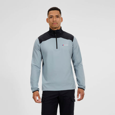 Men's Terrain Trek Half Zip Jacket - Black/Grey