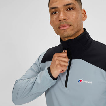 Men's Terrain Trek Half Zip Jacket - Black/Grey
