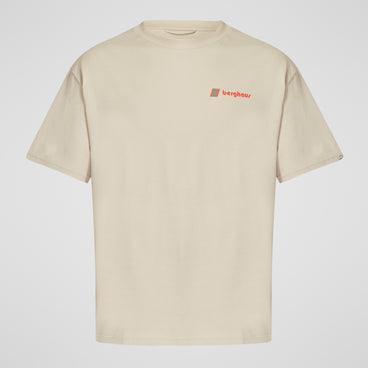 Unisex Pioneer Circular Logo Tee - Stone