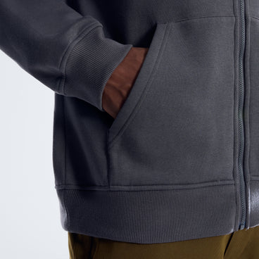 Men's Essential Logo Full Zip Hoodie - Black