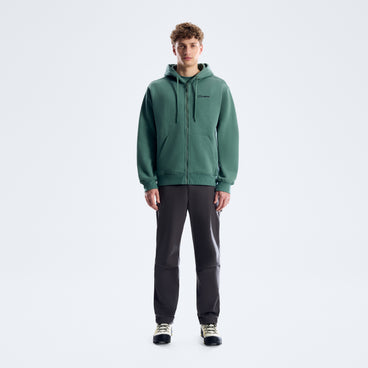 Men's Essential Logo Full Zip Hoodie - Green