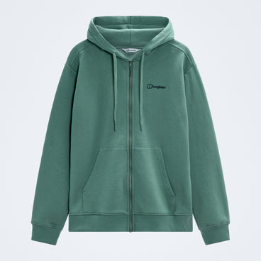 Men's Essential Logo Full Zip Hoodie - Green