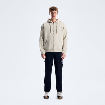 Men's Essential Logo Full Zip Hoodie - Light Grey