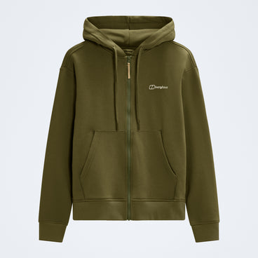 Women's Essential Logo Full Zip Hoodie - Green
