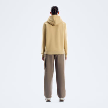 Women's Essential Logo Full Zip Hoodie - Light Brown