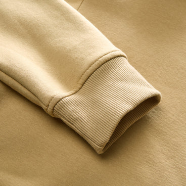 Women's Essential Logo Full Zip Hoodie - Light Brown