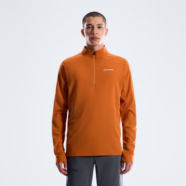Men's Theralite Half Zip Tech Tee - Blazing Fire