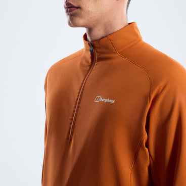 Men's Theralite Half Zip Tech Tee - Blazing Fire