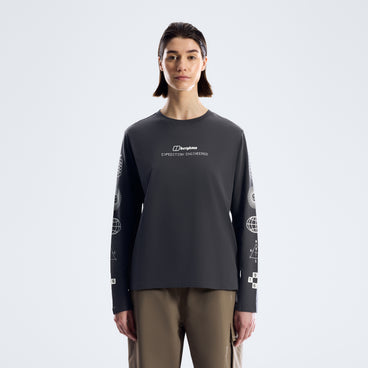 Women's Berghaus Exped Essential Long Sleeve Tee  - Archive Black