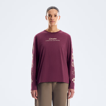 Women's Berghaus Exped Essential Long Sleeve Tee  - Chakra/Pale Chakra
