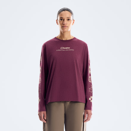 Women's Berghaus Exped Essential Long Sleeve Tee  - Chakra/Pale Chakra