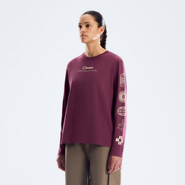 Women's Berghaus Exped Essential Long Sleeve Tee  - Chakra/Pale Chakra