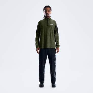 Farndale+ Long Sleeve Half Zip Tech Tee - Jet Black/Hale Navy