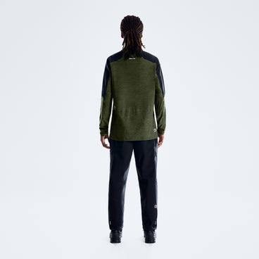 Farndale+ Long Sleeve Half Zip Tech Tee - Jet Black/Hale Navy