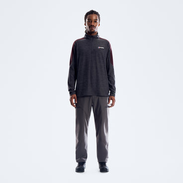 Farndale+ Long Sleeve Half Zip Tech Tee - Archive Black/Chakra