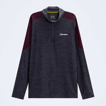 Farndale+ Long Sleeve Half Zip Tech Tee - Archive Black/Chakra