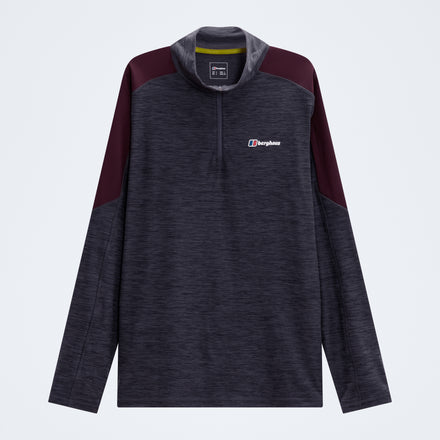 Farndale+ Long Sleeve Half Zip Tech Tee - Archive Black/Chakra