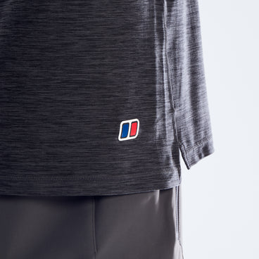 Farndale+ Long Sleeve Half Zip Tech Tee - Archive Black/Chakra
