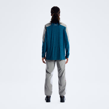 Farndale+ Long Sleeve Half Zip Tech Tee - Polar/Blue Abyss