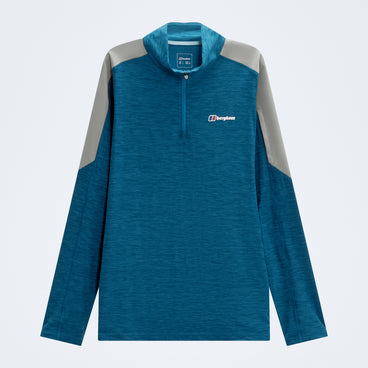 Farndale+ Long Sleeve Half Zip Tech Tee - Polar/Blue Abyss