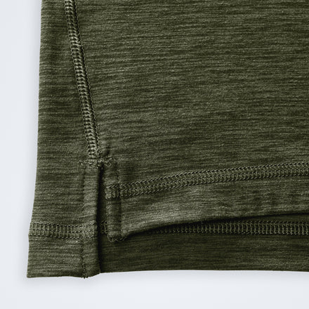 Farndale+ Long Sleeve Half Zip Tech Tee - Zephyr/Cheviot Green