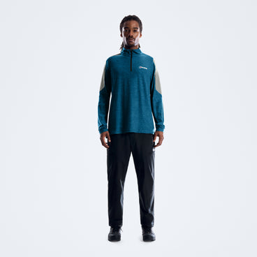 Farndale+ Long Sleeve Half Zip Tech Tee - Polar/Genetic Blue