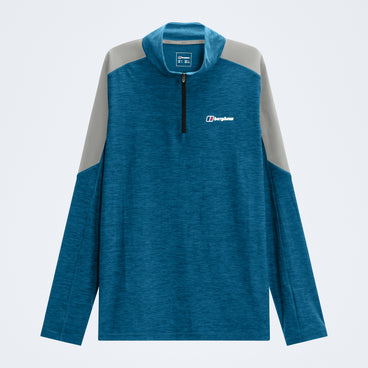 Farndale+ Long Sleeve Half Zip Tech Tee - Polar/Genetic Blue