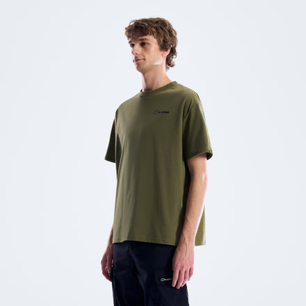 Men's Geo Mountain Tee - Dark Green
