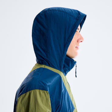 Men's Trango Mountain Windbreaker - Green/Dark Blue