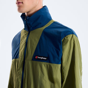 Men's Trango Mountain Windbreaker - Green/Dark Blue
